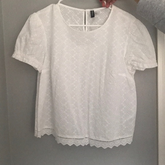 h&m white lace blouse - Picture 1 of 4